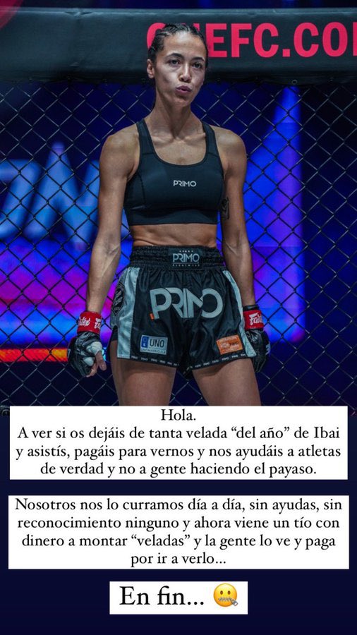 lara se queja de que la gente pague por ver peleas de famosos pero no por verla a ella.

lara no entiende que ibai está consiguiendo que millones de personas a las que se la sudaba este deporte, se interesen por él.

lara no sabe lo que es el entretenimiento.

no seas como lara.