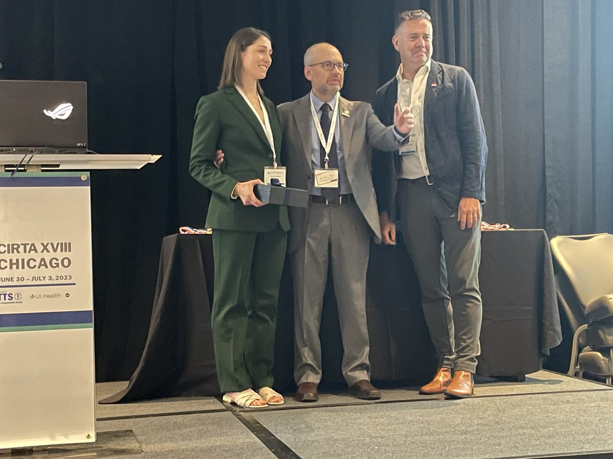 Nicolas Duchateau was an inspiring young surgeon from Belgium who was himself an intestinal transplant recipient. He sadly died in 2021 but his memory lives on in our new award - the Nicolas Duchateau Young Investigator Award. Here is his family presenting it to Carolyn Smullin.