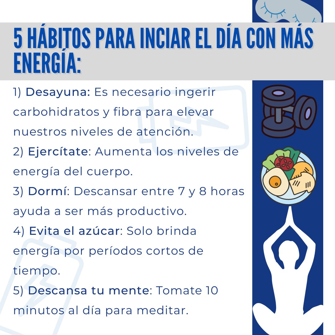 Cardioide3's tweet photo. Te compartimos el secreto 🤫 para aumentar tu energía⚡ cada mañana. ☀️
#energia #habitos #rutina #animo #wellness #wellnesstips #cardioide #salud #medicina #bienestar #buenosaires https://t.co/3p9NmxDdjC