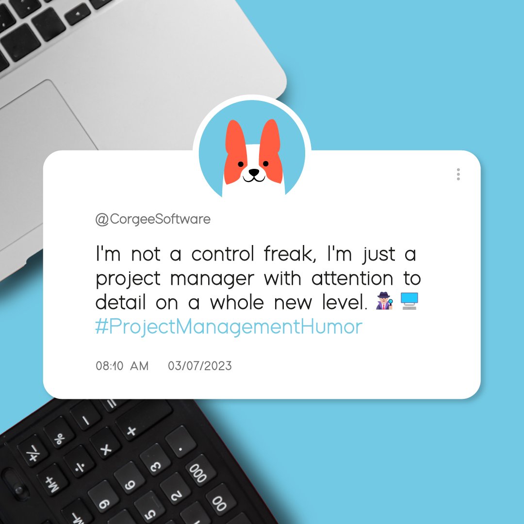 CorgeeSoftware's tweet image. Tag your project management buddy who knows the struggle! 😅 Together, let&apos;s conquer project deadlines, navigate complexities, and celebrate success. Corgee is here to support you every step of the way! #ProjectManagementBuddies #ProjectManagementHumor