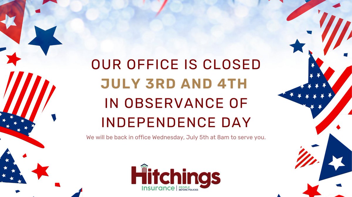 Our office is closed 𝐌𝐨𝐧𝐝𝐚𝐲, 𝐉𝐮𝐥𝐲 𝟑𝐫𝐝 𝐚𝐧𝐝 𝐓𝐮𝐞𝐬𝐝𝐚𝐲, 𝐉𝐮𝐥𝐲 𝟒𝐭𝐡 in observance of Independence Day!

𝕎𝕖 𝕨𝕚𝕝𝕝 𝕓𝕖 𝕓𝕒𝕔𝕜 𝕚𝕟 𝕠𝕗𝕗𝕚𝕔𝕖 𝕎𝕖𝕕𝕟𝕖𝕤𝕕𝕒𝕪, 𝕁𝕦𝕝𝕪 𝟝𝕥𝕙 𝕒𝕥 𝟠𝕒𝕞 𝕥𝕠 𝕤𝕖𝕣𝕧𝕖 𝕪𝕠𝕦.