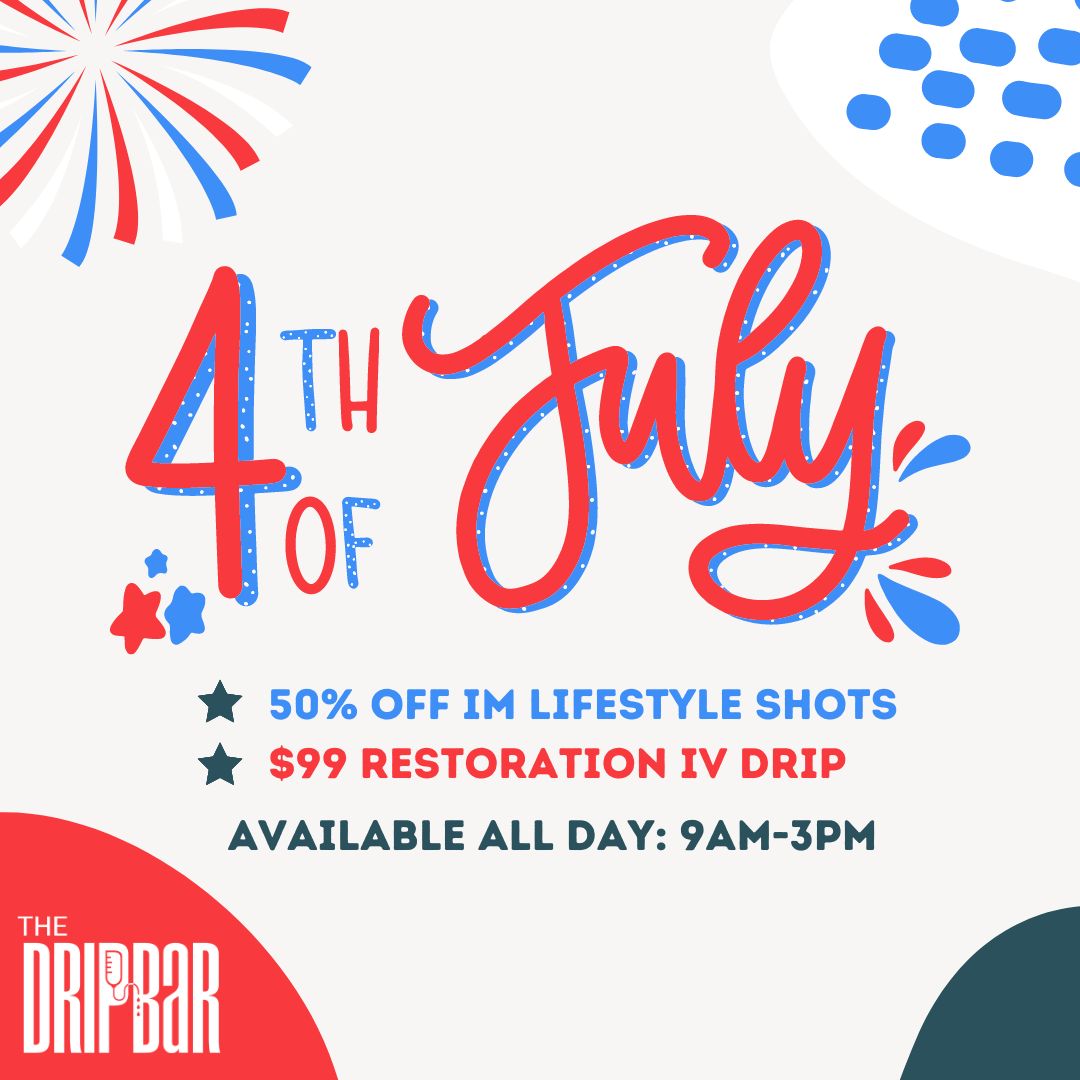 dripbarorl_fl's tweet photo. Happy 4th of July! We are celebrating by offering happy hour ALL DAY LONG.

Like this post if you plan on celebrating with us today! 🇺🇸

#ivtherapy #powerpack #b12 #folicacid #b5 #bcomplex #vitaminc #aminoacids #biotin #energy #vitamintherapy https://t.co/ofDVEbX4u3