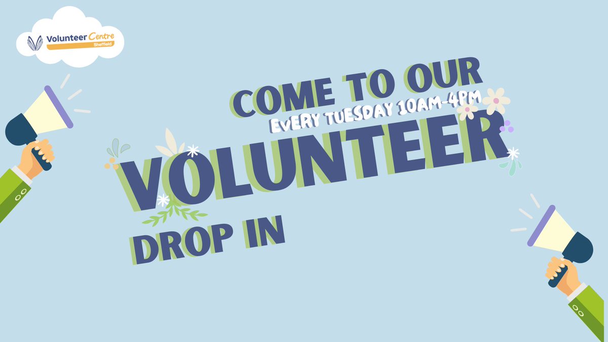 VolunteerSheff's tweet photo. Be the change in #Sheffield this July 🌼 Come to the #Volunteer #Drop-in tomorrow! 

☕ Get expert advice 
🌎 Discover over 100+ roles 
🚀 Start YOUR #volunteering journey

Find us at The Circle on Rockingham Lane and discover more here: https://t.co/fABP89kD77 https://t.co/S7JZGC7GFL
