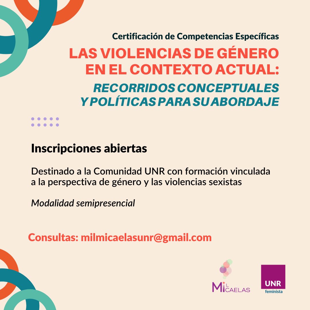 FCPolitUNR's tweet photo. 🙋¿Ya te inscribiste? Arranca una nueva capacitación del programa #MILMicaelas 💜
Destinada para toda la #comunidadUNR. 🤗
👉Arrancan el 07 de Agosto 👈
En esta nota te contamos más 🥰👇
https://t.co/UNsOmYQztT
#UNR #capacitación #violenciadegénero #Fcpolit https://t.co/BJzYIBzWJU