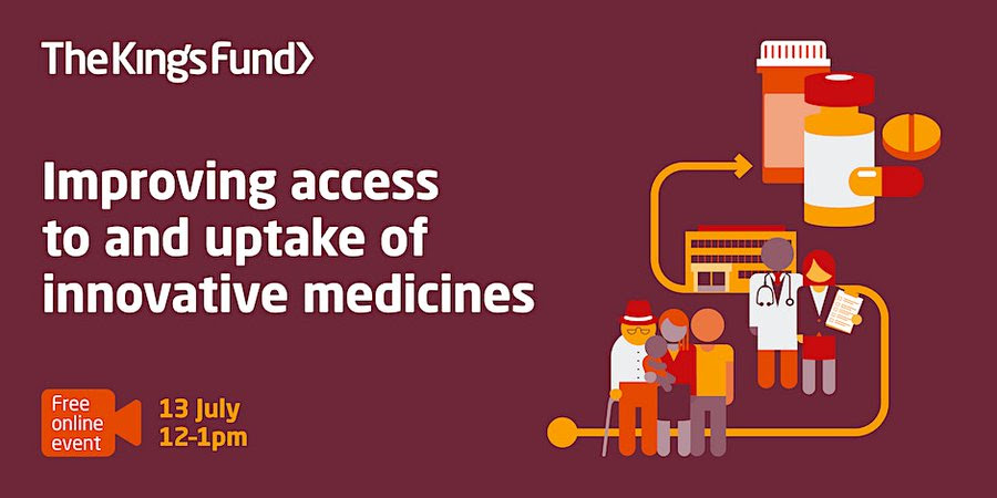 Join us on Thursday 13 July for a free online event exploring what more can be done to address #HealthInequalities when it comes to the uptake of innovative #medicines. Our CEO will join as a speaker.

Book now! #KFOnline ow.ly/ypfm50P2ouv
@GenePeopleUK @TheKingsFund