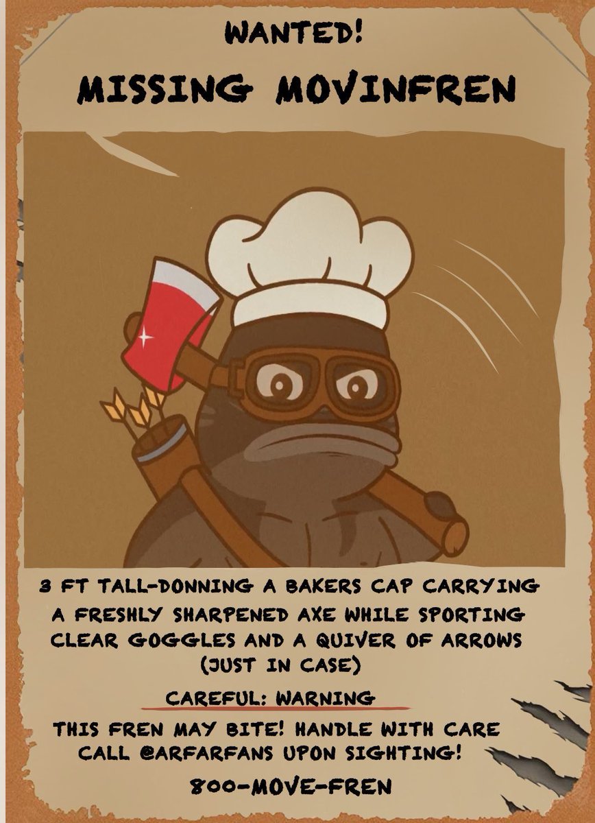 MovinFrens's tweet photo. GM frens 

👨‍🍳 has yet to be found by anyone. Is he hiding? Is he missing? Has he been taking by an @Utility_Wen 🦉👀???

Is there a reward for finding him?????

Say It back and all your questions may be answered 🤝 https://t.co/QKK9ijtXxF