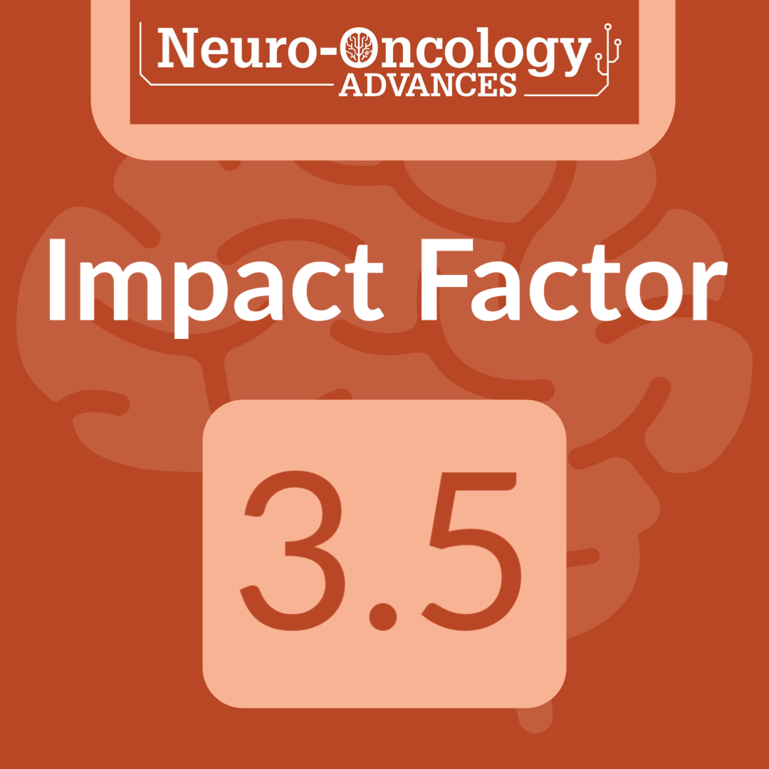 We are proud to announce that our #ImpactFactor for #NeuroOncology Advances has been released at 3.5!

@gelarehzadeh @AlbertHKimMDPhD @CraigHorbinski @DrAnnieHuang @FarshadNassiri @JeffreyZuccato @NCIKenAldape @galldiks @SuganthSuppiah @wick_wolfgang @Gh_Tabatabai @BrainTumorDoc