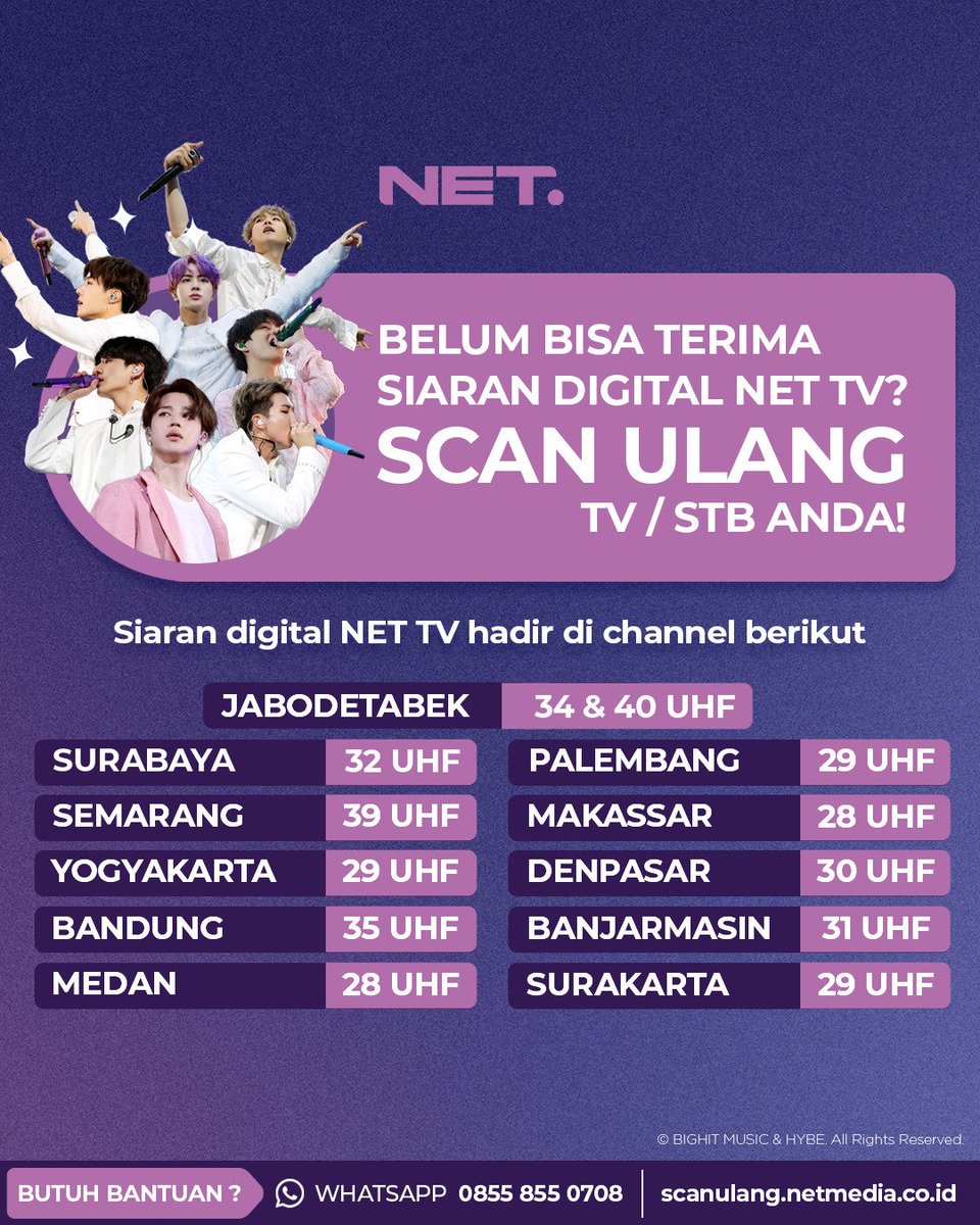 mdtvindonesia's tweet photo. RAYAIN ARMY DAY BARENG YUK! 💜

BTS “BREAK THE SILENCE : THE MOVIE”. MINGGU, 9 JULI 2023 JAM 18.00 WIB. 🎭🕺💜

AYOKKK PERSIAPAN NONTON NANTI, YANG BELUM DAPET SIARAN DIGITAL NET. SCAN ULANG TV &amp; STB-MU. KATANYAAAA SAYAAANGGGG ~ 😝✨ https://t.co/JzoiUxltaJ