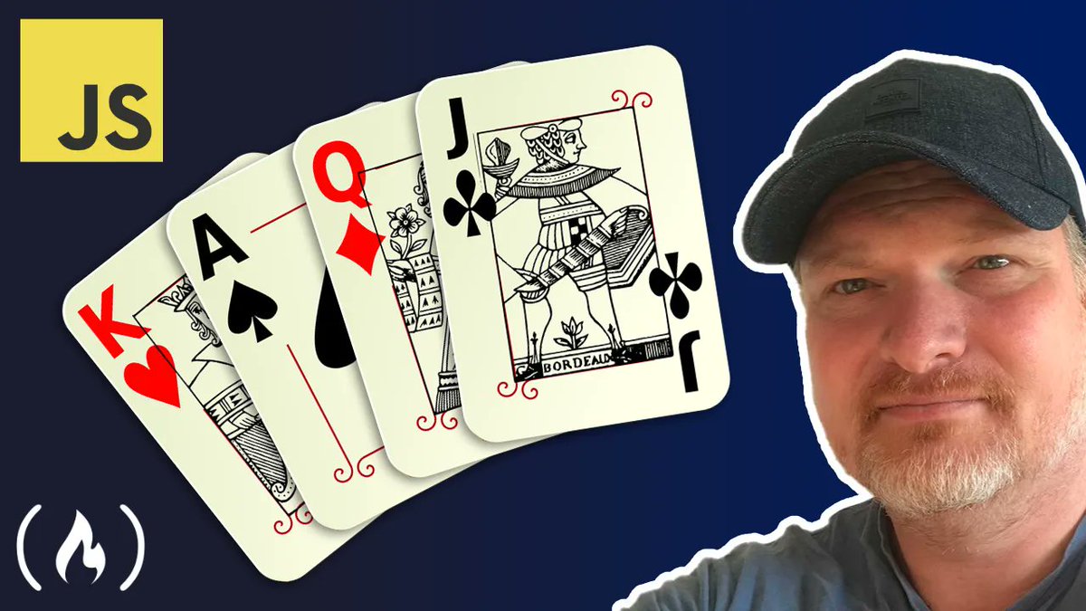 freeCodeCamp's tweet image. Building projects is a great way to improve your software development skills.

So here&apos;s a fun project-based JavaScript course for you.

Gavin teaches you key JS concepts by coding a card game with responsive layout &amp;amp; animations. You can find it on freeCodeCamp&apos;s YouTube channel.