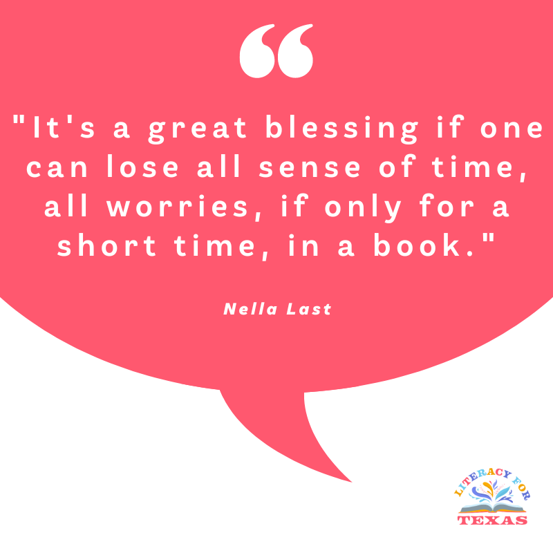 LiteracyForTX's tweet photo. Don't forget the magic of reading! Curl up with a good book &amp; discover new worlds, minds, and hearts. #FutureReadyLibs #TLChat #SummerReading https://t.co/ZmKSTjPVQe