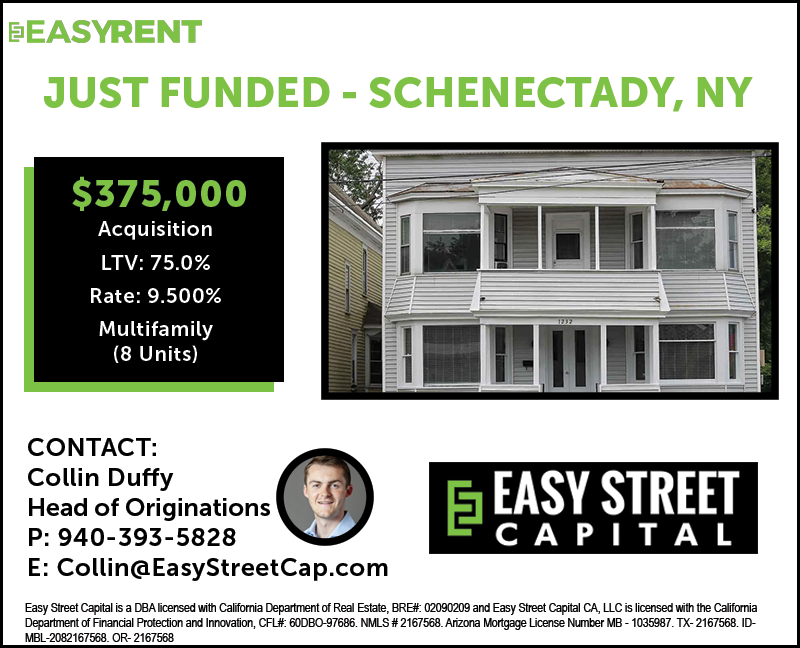 rob_s_simon's tweet photo. #JustFunded #MultifamilyMonday
$375,000 Acquisition Multifamily DSCR Loan on a small apartment complex (8 units) in Schenectady, New York! Semi-value add opportunity as experienced multifamily operator purchases an underutilized asset (75%occ), 10-yr IO should stabilize quick https://t.co/jYn1IMnhDs