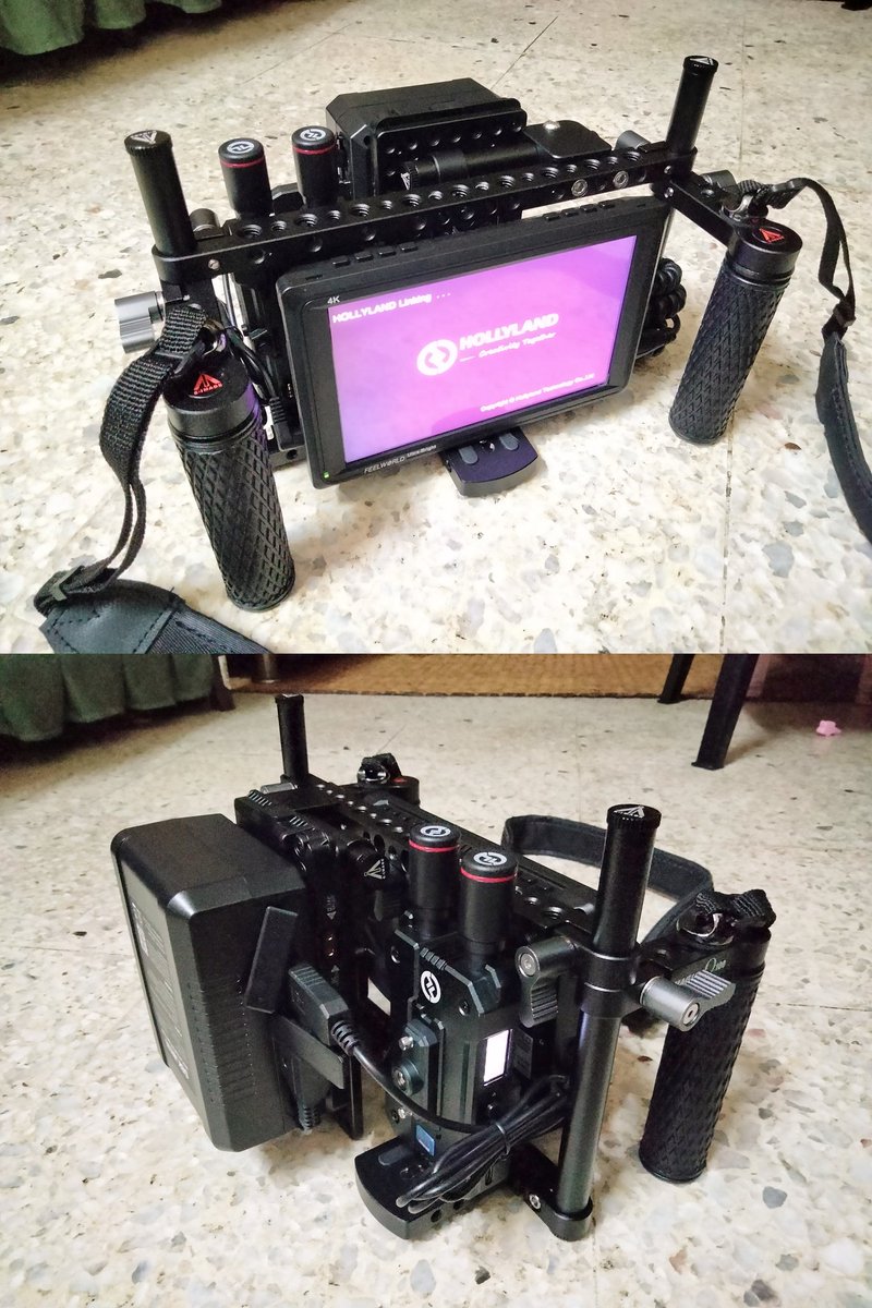 IzmerHamdan's tweet image. Ingatkan senang la nak setup benda ni, hareyy 2 jam gak la mencarut.

#directormonitor #monitorcage  #hollylandmars4k