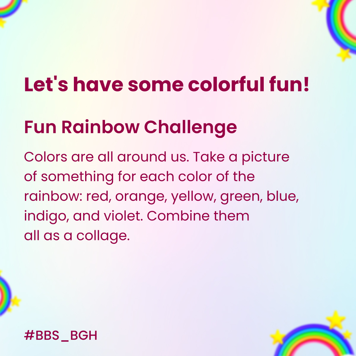 BBS_BGH's tweet image. Share your vibrant snapshots and let&apos;s brighten up everyone&apos;s day!

Share them in the comments or DM us…

#RainbowChallenge #ColorfulFun #BalBhartiSchool #BBS_BGH