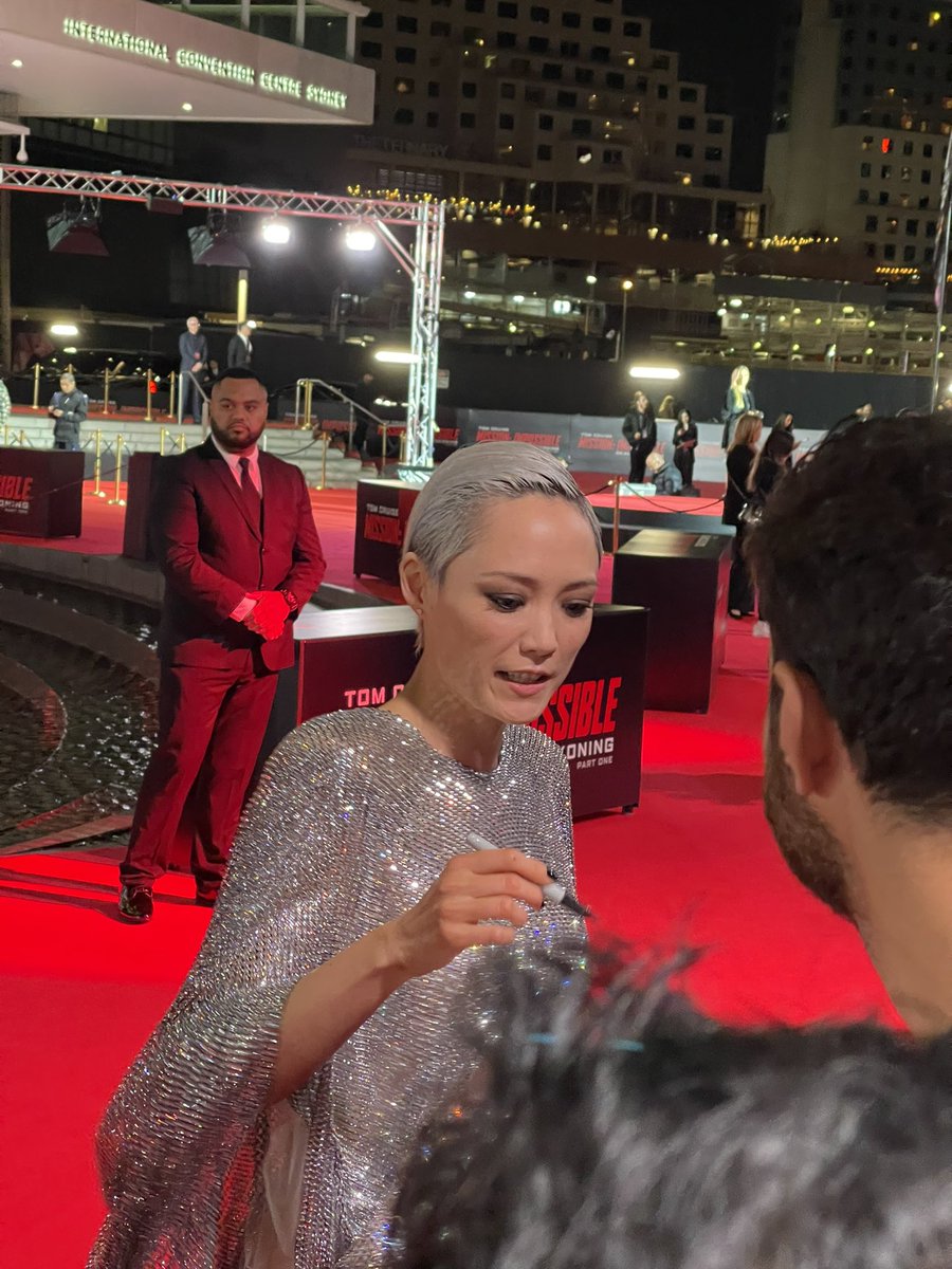HereBeGeeks's tweet photo. Shots of the stars on the red carpet at the Australian premiere of Mission: Impossible: Dead Reckoning Part One today. 

The movie opens in Singapore on July 13th. 

#missionimpossible #missionimpossibledeadreckoning #premiere #sydney #australia #movie #action https://t.co/zItESbmIx8