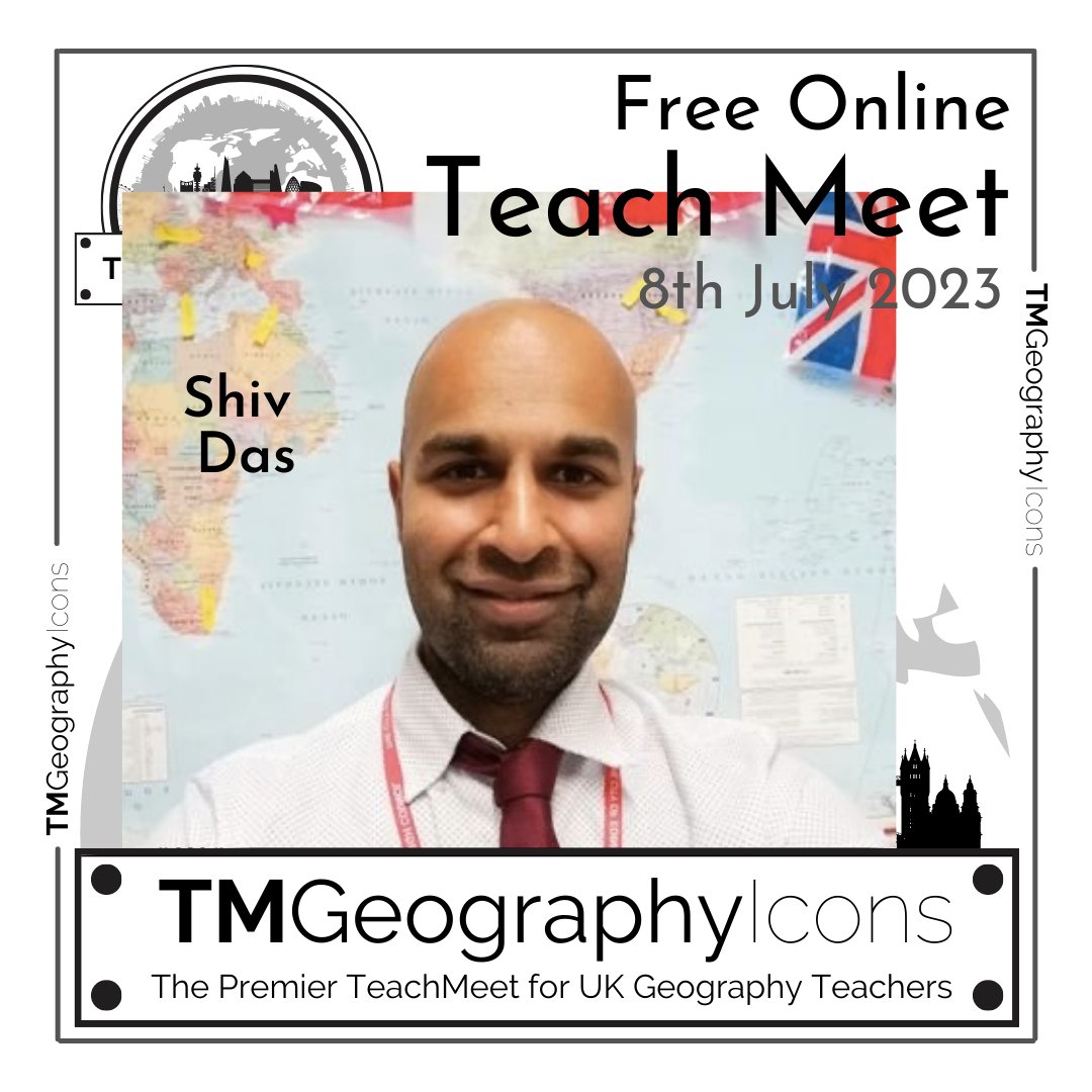 RogersHistory's tweet photo. Just some of the speakers for this Saturdays @geogicons event! @shiv_teaching @HelenPipe_1 @DobbieTeaches - starts 10am this Saturday. Enjoy the live and/or recording by signing up here: https://t.co/InFHvum48G #tmgeog https://t.co/AUlvC47lgn
