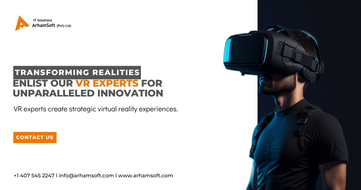 ArhamSoft's tweet photo. Dive into a world of limitless possibilities with our VR experts! Ready to embark on a virtual journey? Drop a comment or DM us to learn more!

https://t.co/DwAqca57pn

#virtualreality #virtualteams #innovation #TransformingRealities #VirtualRealityExperts #arhamsoft https://t.co/oGjnEtiaeH