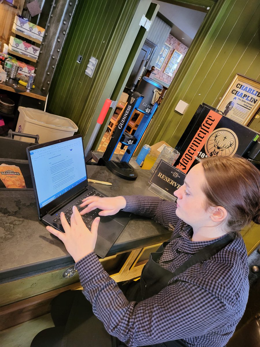 skilledni's tweet photo. Fionnuala McAtamney working on her Level 3 questions in The Kitchen Bar 🍸👌

#wearetrainingthatworks https://t.co/PTzRjteDOY