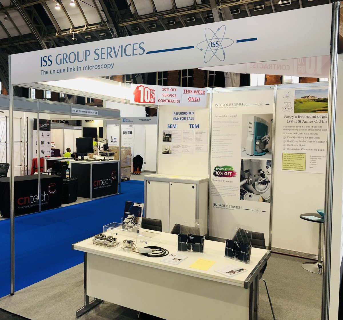 ISS_ServicesLtd's tweet image. ISS are all ready for @mmc_series this week. If there is anything we can do for you and your electron microscopes, then please come and have a chat. 
You can find us at booth 315 👍🏻
#ElectronMicroscopy #labhelp 
@RoyalMicroSoc #MMC2023UK