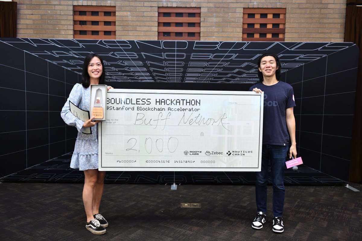 BuffNetworkDex's tweet photo. 🎉Exciting times ahead! BuffNetwork, the pioneering futures DEX, has clinched the title at #BoundlessHackathon2023! 🏆 This victory underscores our commitment to revolutionizing decentralized futures trading. Immense thanks to our supportive community. Here's to a decentralized future! 🚀 @boundlesshack @nautilus_chain