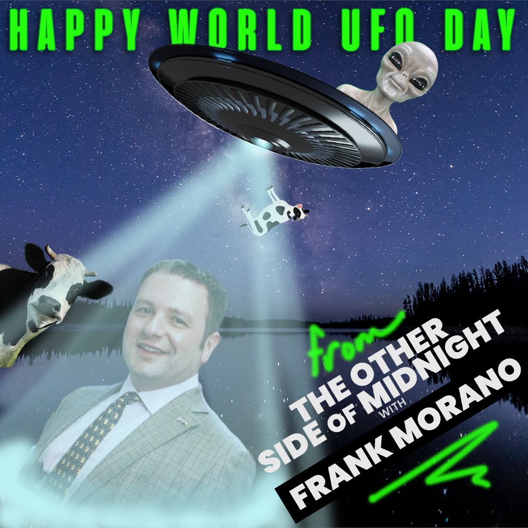 77WABCradio's tweet photo. Happy #WorldUFODay from @frankmorano, Prometheus & the rest of the #TOSOM crew!
Listen to The Other Side of Midnight w/ Frank Morano M-F from 1-5AM EST on 770 AM, https://t.co/m8texhtaXu or on the #77WABCRadio App! https://t.co/a4nVvgpYJ0
