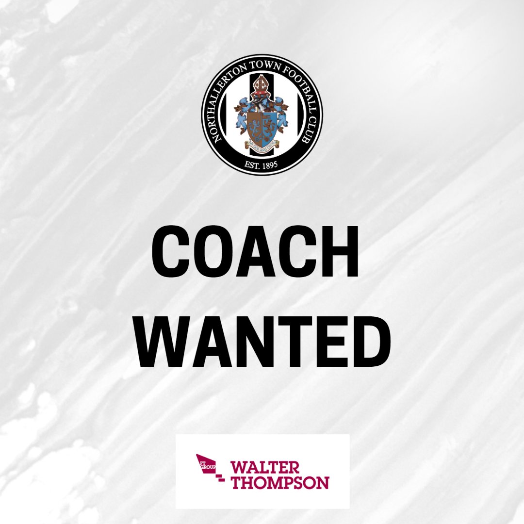 NorthallertonFC's tweet photo. 𝗟𝗔𝗗𝗜𝗘𝗦 𝗧𝗘𝗔𝗠 𝗖𝗢𝗔𝗖𝗛

Northallerton Town Ladies are looking for an experienced coach to join their ranks.

We would like to invite all interested applicants to send over a CV and express their interest to info@northallertontownfc.com https://t.co/Oa9RSVbgDG