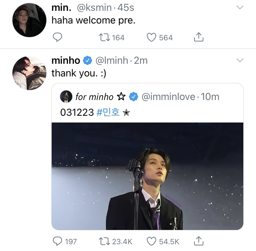 behind the lens
— a #2min one mini au

wherein minho (lmh) is a popular idol and seungmin (ksm) is his popular fansite.