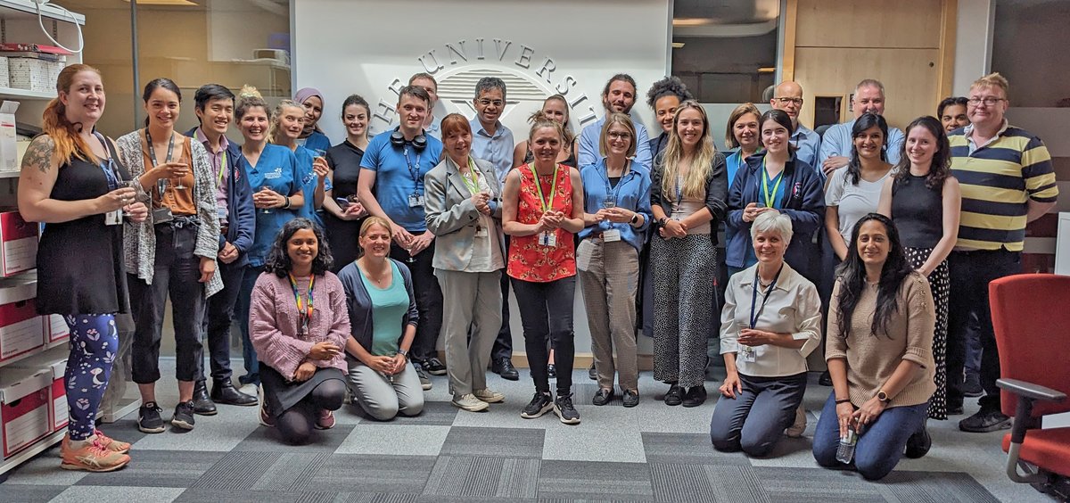 Impromptu gathering to toast 'the boss' - our mentor, colleague & friend Prof Siddharthan Chandran, to congratulate him on soon becoming Director of @UKDRI.

The photo reflects our vision: doctors, nurses, lab scientists & professional staff as one. #benchtobedside #research