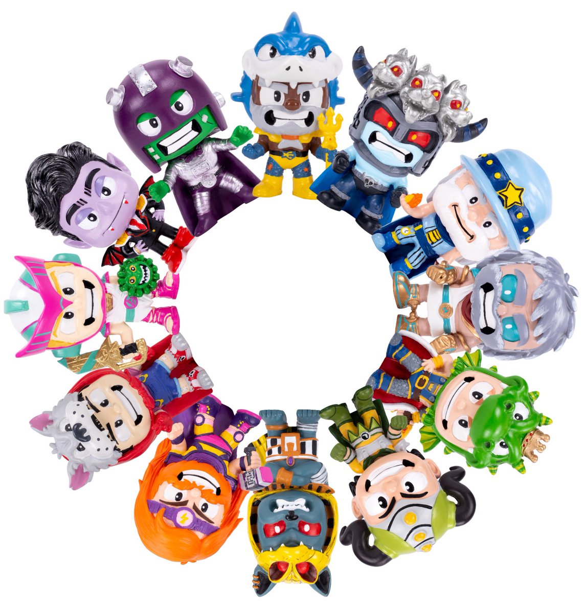 KyleMartinArt's tweet photo. Made the #colorwheelchallange with my figures. Can you name these gods and monsters? You can cheat by going to https://t.co/ALq1k27CUH #colorwheel #chibi #kawaii #funkopop #furrybones #Nendoroid #hellokitty #chibiart https://t.co/qNpuyjnkvx