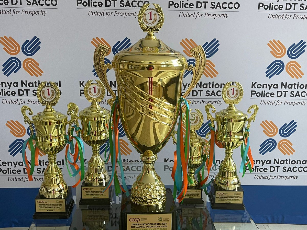police_sacco's tweet photo. We want to thank you, our members, and dedicate these great awards we received during #Ushirika Day to you!
Asanteni sana Fam! 🙏
#BestManagedSACCOCountrywide
#Unitedforprosperity
#WinningTeam https://t.co/DUDJ6s4kGr