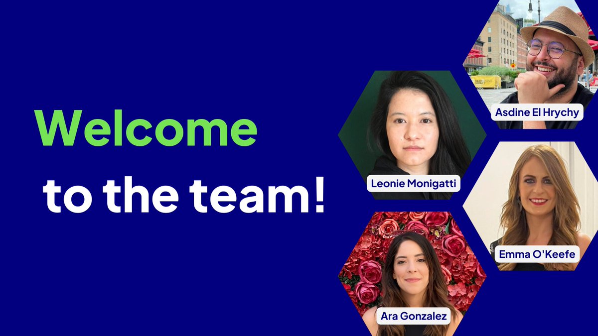 🎉 Full house! Join us in welcoming the newest members of Team Weaviate!

🤝 Ara - People &amp; Culture, People Operations Manager
🎯 Emma - Customer Success, Head of Customer Success
🚀 <a href="/helloiamleonie/">Leonie</a> - DevGrowth, Developer Advocate
💻 <a href="/Asdine_/">Asdine El Hrychy</a> - Applied Research Software Engineer