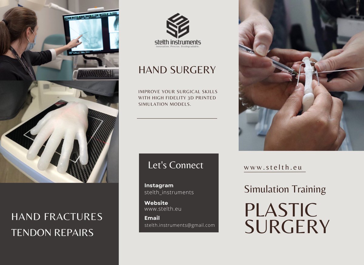 Our Simulation Models have been used in many Plastic Surgery Departments and recently have been adopted by the Oxford University Hospital Team with excellent feedback. 

We provide customised orders based on requests. DM us for more details!
