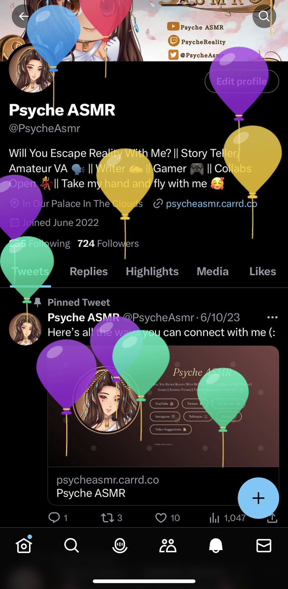 Psyche ASMR (@psycheasmr) on Twitter photo Hey look! Da Balloons 🎈🥳👑🤭 Hey look! Da Balloons 🎈🥳👑🤭
