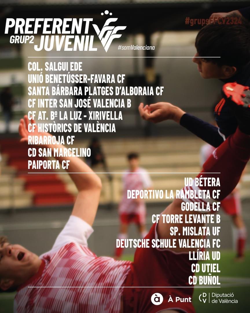 👉Ya tenemos rivales en la liga preferente juvenil 2023-2024 G2
<a href="/FFCV_info/">FFCV</a>
💚💚Amunt Betera💚💚