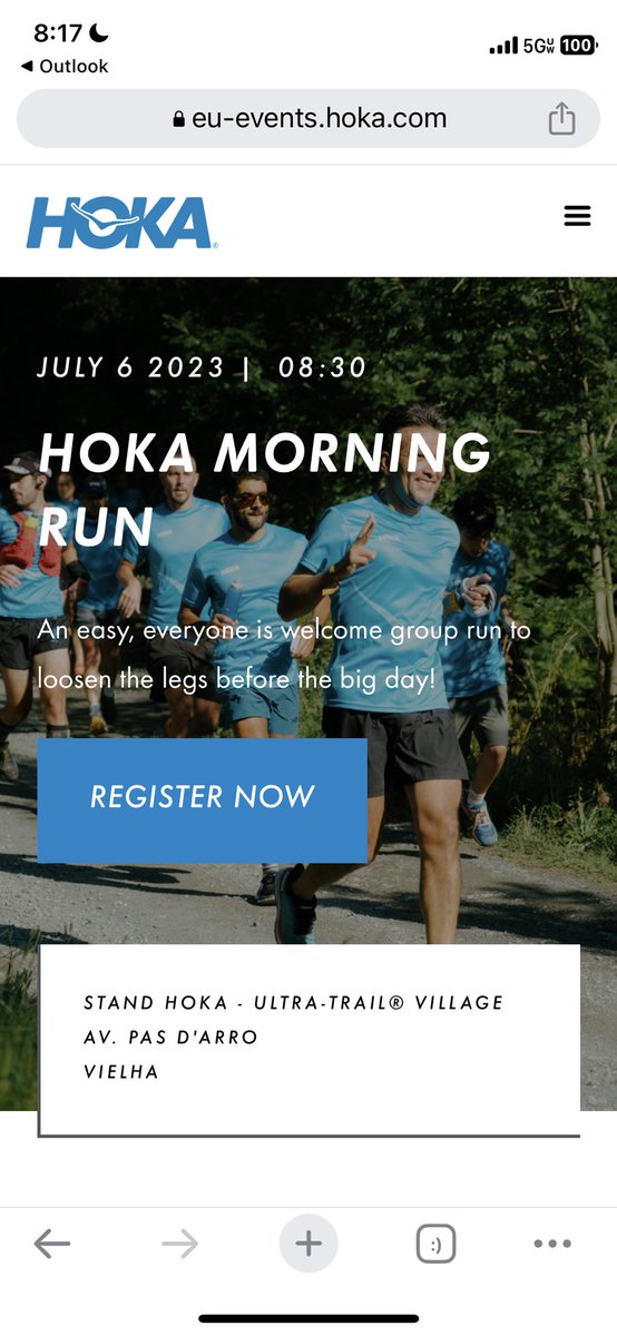 Headed to <a href="/aranbyutmb/">HOKA Val d'Aran by UTMB®</a> by <a href="/UTMBWorldSeries/">UTMB® World Series</a> ?! Join me and others from <a href="/hoka/">HOKA</a> at the community shake out run this Thursday (July 6th) at 8:30am. RSVP and hope to see you there 🏃🏻🙌🏔️ #FlyHumanFly eu-events.hoka.com/hokamorningrun…
