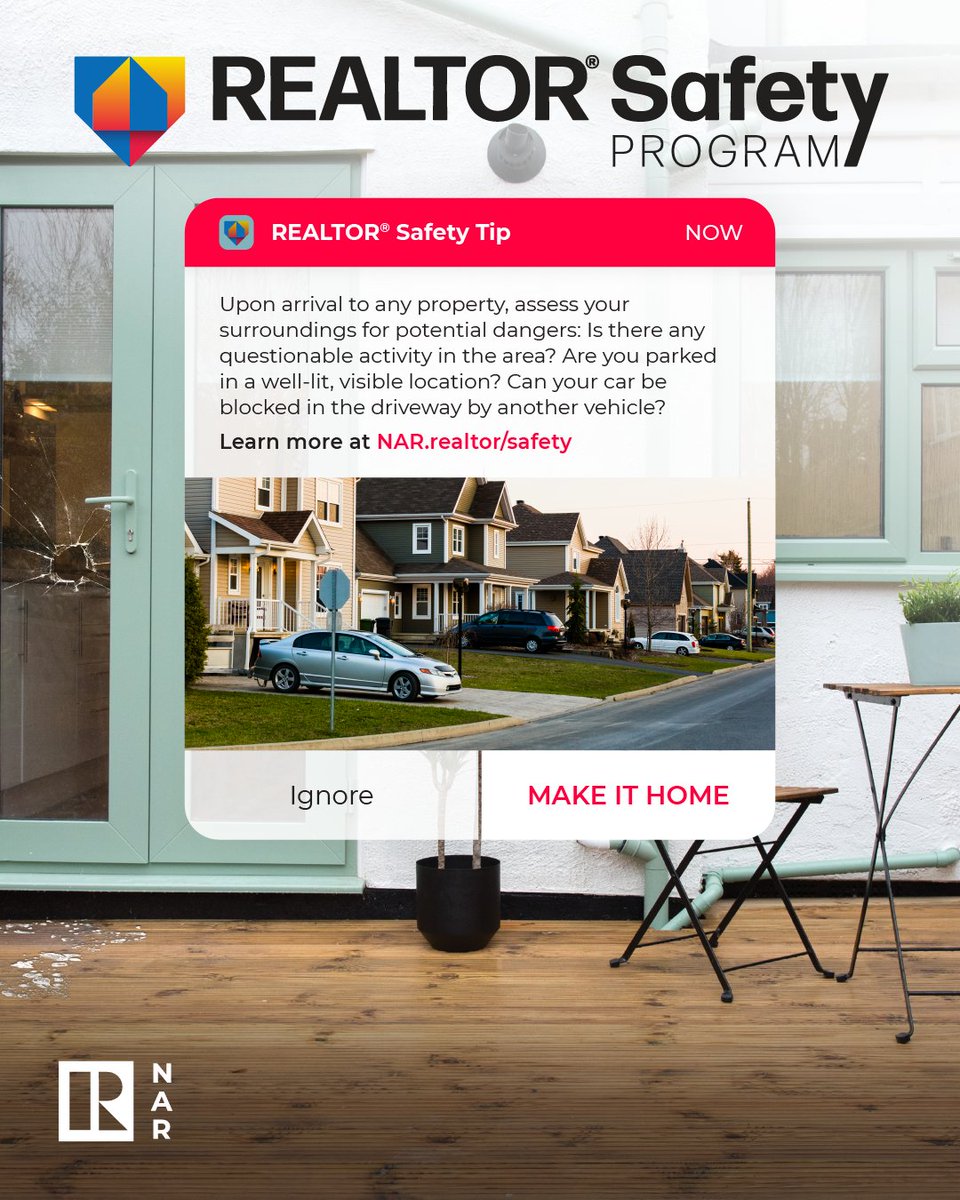 It takes just a few seconds to assess your surroundings, keeping an eye out for possible risks. Visit NAR’s REALTOR® Safety Program page to learn more. spr.ly/6018PERfk