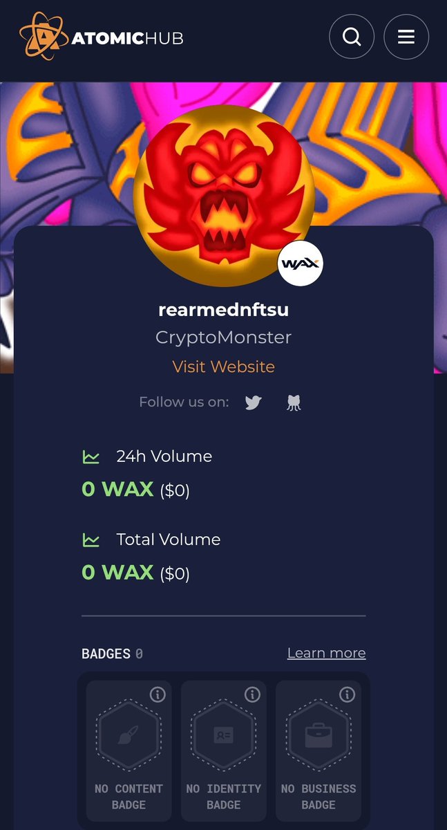 Rearmed will change the way your nfts are created and the collection that runs them will be replaced and revamped this year.

<a href="/Deee3v/">DeV</a> Recommend that you check the collection before making improtanted purchases 

Link: wax.atomichub.io/explorer/colle…

#NFTs #NFTCommunity