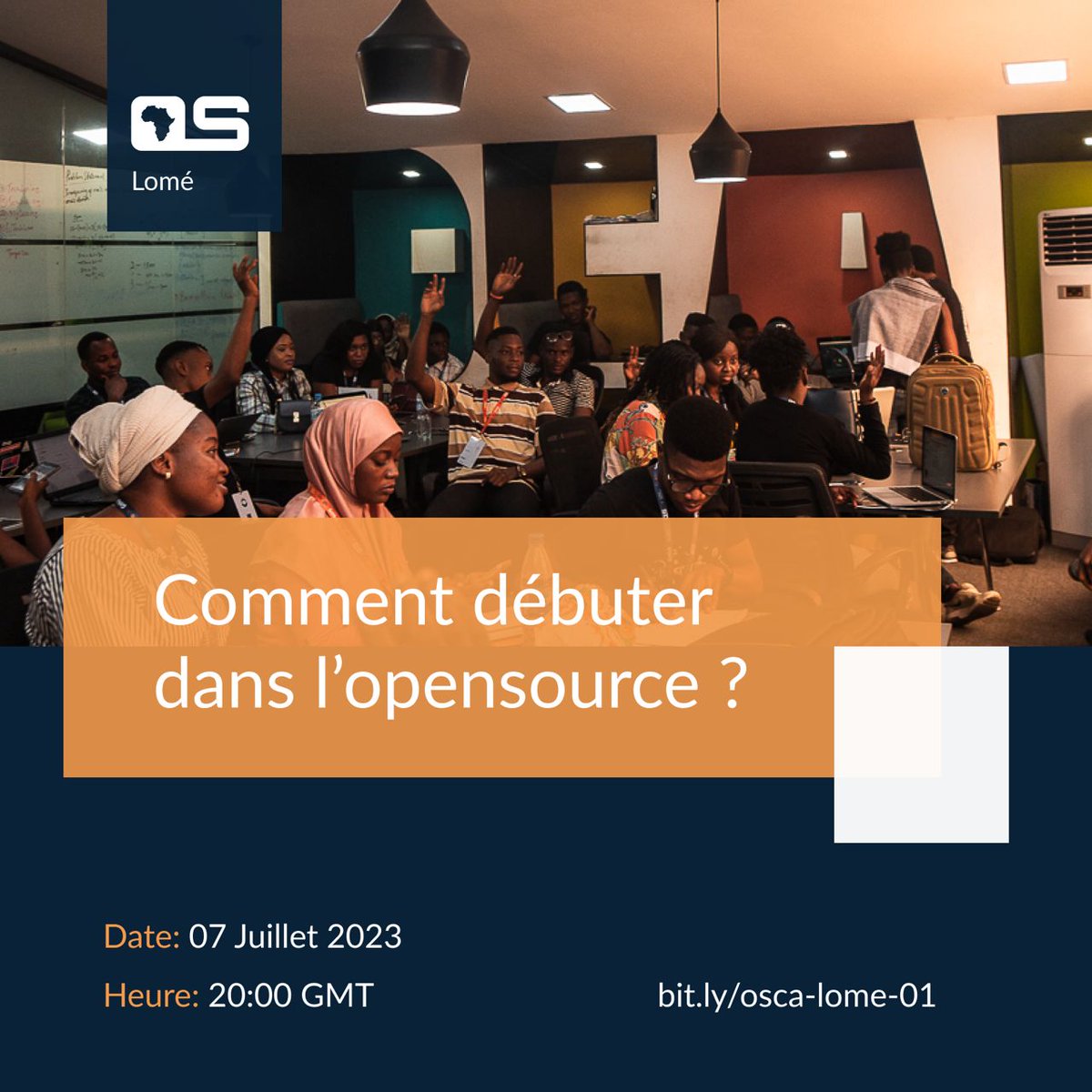 osca_lome's tweet image. Nous sommes enthousiastes de vous inviter à notre première session qui a pour thème: Comment débuter dans l'opensource et qui aura lieu ce vendredi 07 Juillet à 20hGMT sur Google Meet
Confirmer votre présence: bit.ly/oscalome-01-rs…
Le lien: bit.ly/osca-lome-01  
@oscafest