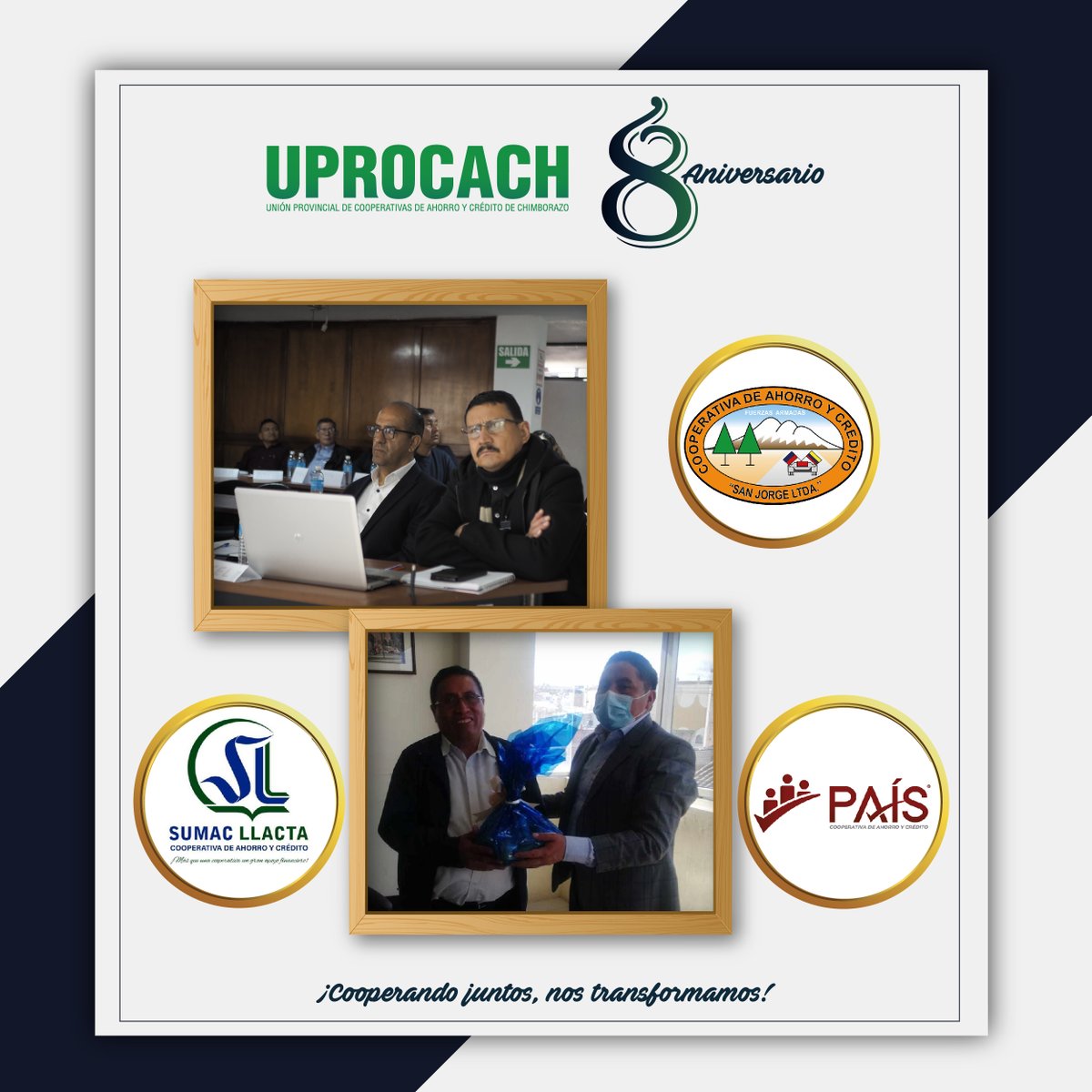 uprocach's tweet photo. 🎉𝐀𝐍𝐈𝐕𝐄𝐑𝐒𝐀𝐑𝐈𝐎 𝐔𝐏𝐑𝐎𝐂𝐀𝐂𝐇 | #8años
Gracias a nuestras cooperativas socias, reafirmamos nuestro compromiso de trabajo encaminado a su fortalecimiento y en respuesta a sus necesidades.
🤝¡𝑪𝒐𝒐𝒑𝒆𝒓𝒂𝒏𝒅𝒐 𝒋𝒖𝒏𝒕𝒐𝒔, 𝒏𝒐𝒔 𝒕𝒓𝒂𝒏𝒔𝒇𝒐𝒓𝒎𝒂𝒎𝒐𝒔! https://t.co/8GYvWxfplN