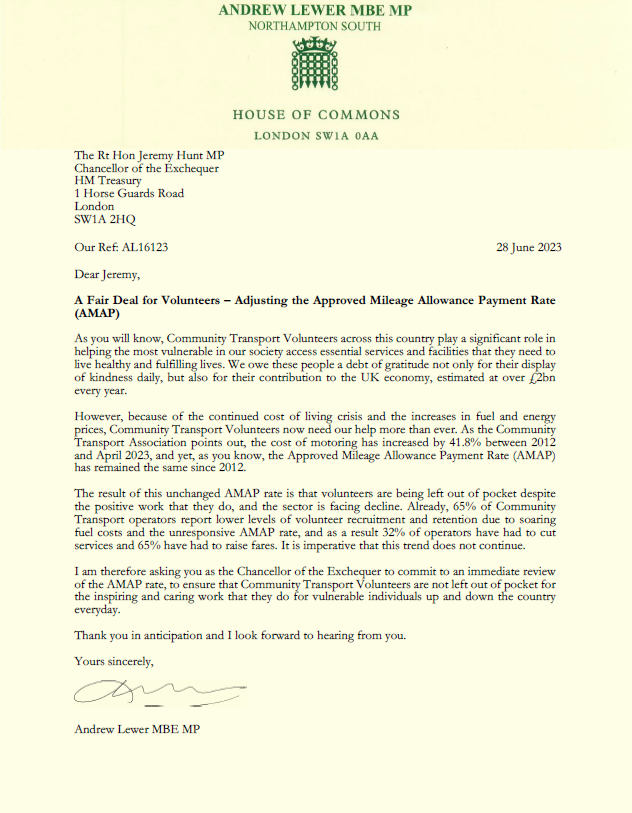 CTAUK1's tweet photo. "We owe these people a debt of gratitude not only for their display of kindness daily, but also for their contribution to the UK economy, estimated at over Β£2bn"
- MP @ALewerMBE writes in his letter to Chancellor @Jeremy_Hunt calling for #ReviewAMAP.
Don't forget to watch the debate in 30 minutes time. https://t.co/Nbebc7AFX2