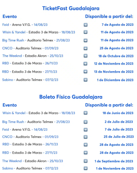 mx_tickets's tweet photo. ¡Buenos días a todos!
A partir de hoy se podrán recoger los boletos para los conciertos de Taylor Swift en Centros Ticketmaster.
Les compartimos la lista de fechas completa para todos los eventos próximos (tanto físicos como TicketFast)
#ticketmaster #willcall #ticketfast https://t.co/dN6iZY39f2