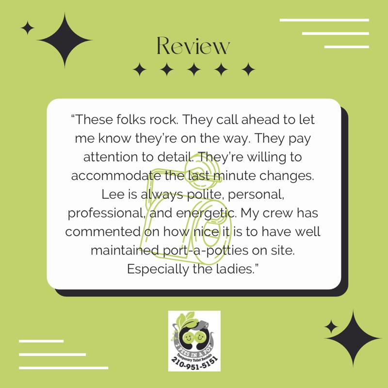 Thank you John Sczerby for showing off our amazing potties! We appreciate the nice words. 
Did you know we extended our business to North Carolina?! @2piap_northcarolina is running, if you’re in need of #pottyrentals in #northcarolina, they can help! #sanantonio #franchise