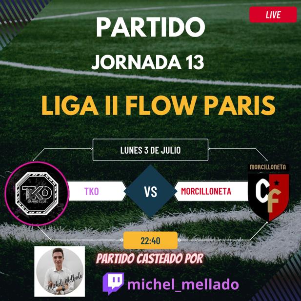 Hoy no hay encuestas pero esta noche hay un gran enfrentamiento que <a href="/MiguelMelladoM1/">Michel Mellado</a> lo casteara en directo a partir de las 22:40 en nuestra ultima semana de la liga regular

<a href="/TKO_GamingClub/">TaKeOver Gaming Club</a> vs <a href="/morcillonetacf/">MORCILLONETA CF</a> 

En su canal de twich os lo vais a perder? 🔥🔥