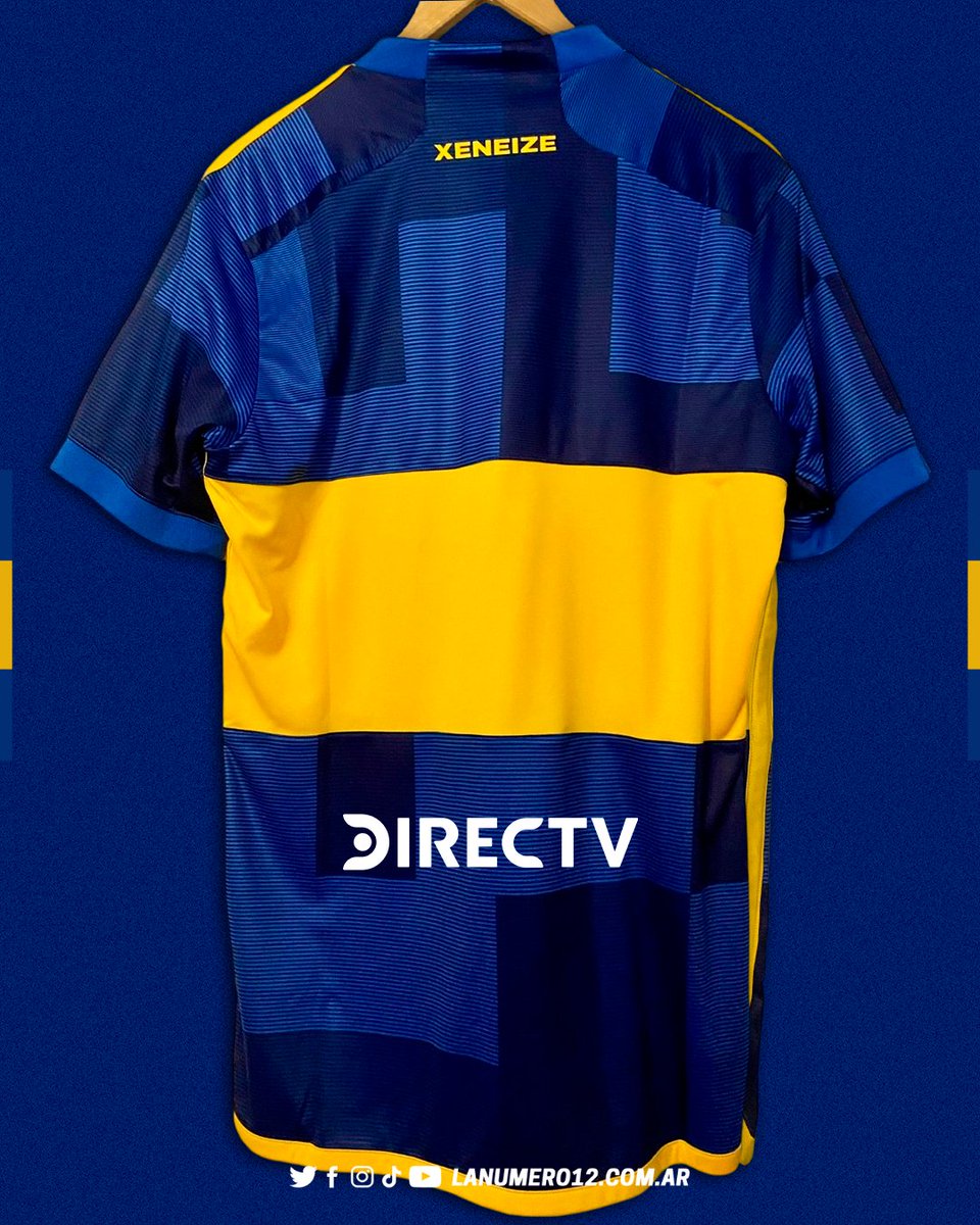 Así se ve la nueva camiseta de Boca para la temporada 2023/2024 de espaldas.