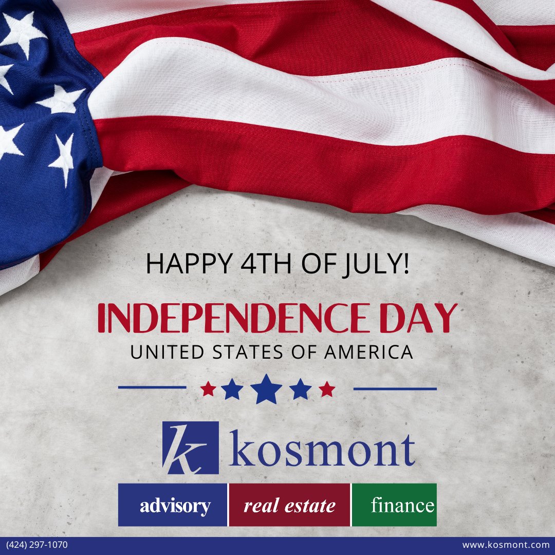 Kosmont wishes you a safe and Happy 4th of July.