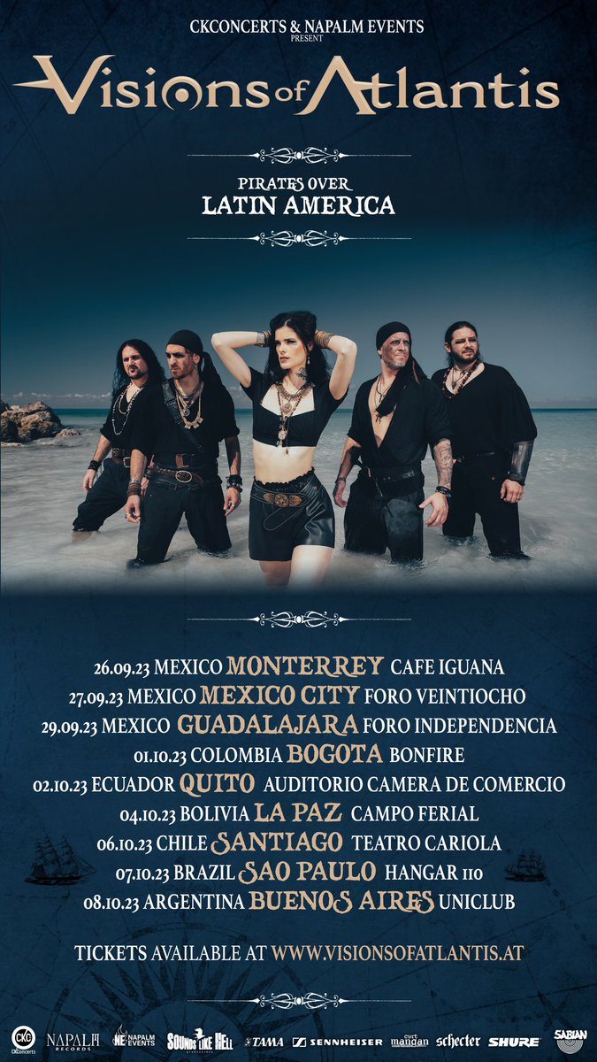 I’m soooo happy to announce that we’re finally back in South America 😻✨😱🤩🔥🏴‍☠️ 
Tickets on our website!!