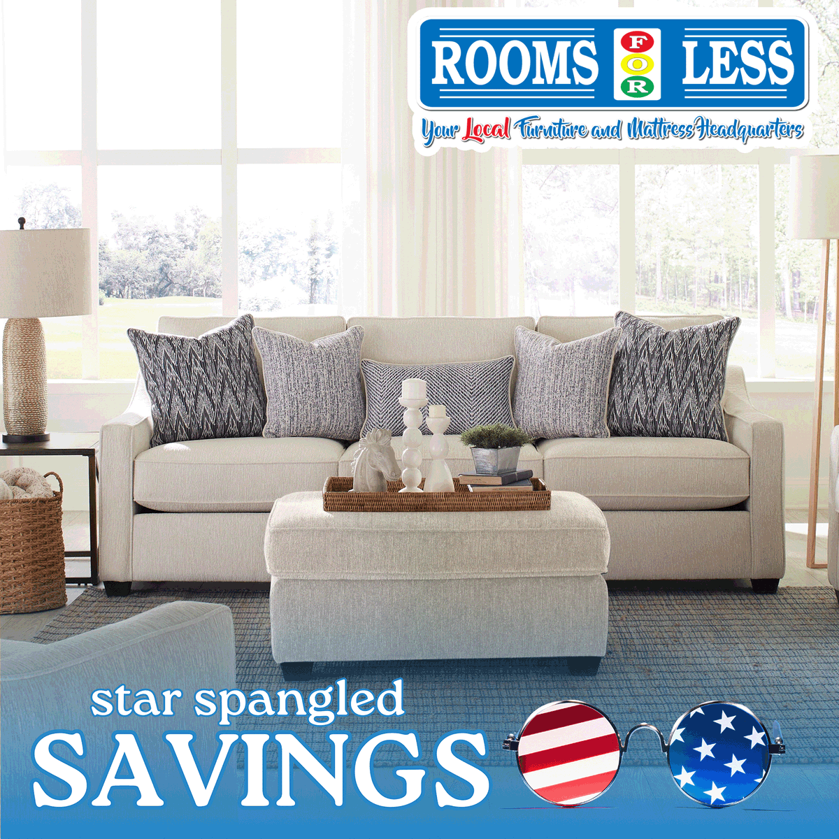 RoomsforLess's tweet photo. Today is the last day to take advantage of our 4th of July sale! Enjoy HUGE savings storewide and furnish your home with stylish pieces to make it extra special. 🛋 Hurry now to our store and stock up on high-quality furniture that won't break the bank! https://t.co/4oePxnjt6j