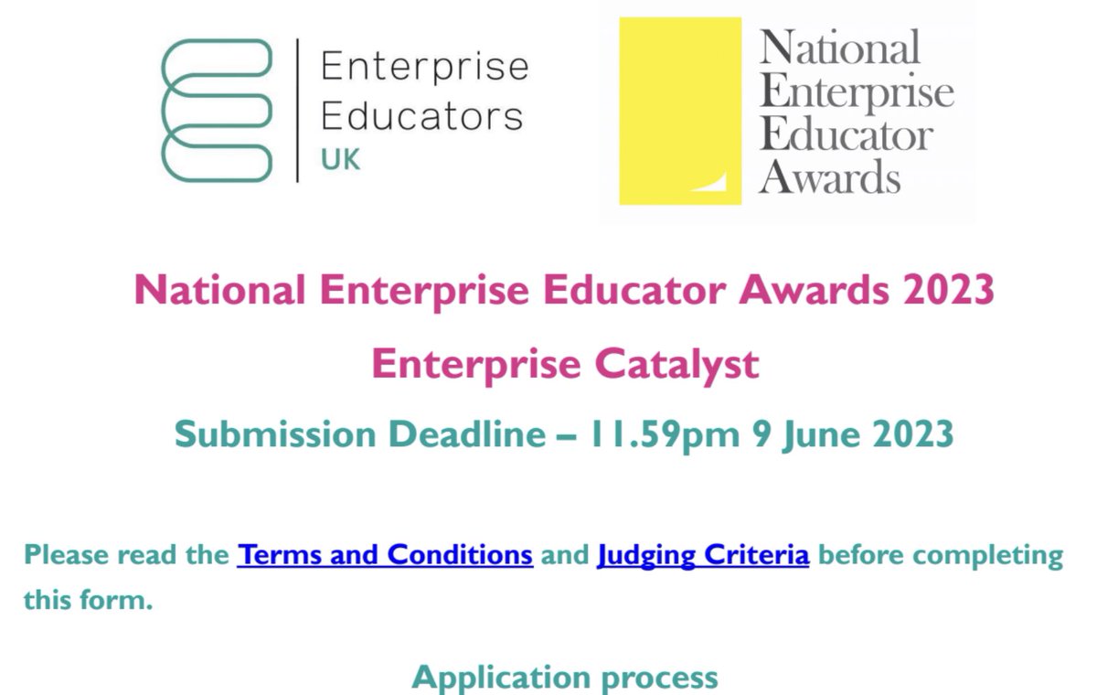 ___Michelle____'s tweet photo. Thank you @EEUK for the invite to be a judge for this year’s National Enterprise Educators Awards. I thoroughly enjoyed reading through the #NEEA applications and seeing so much fantastic work and innovation happening around the UK! 👏 https://t.co/LH19soyegA