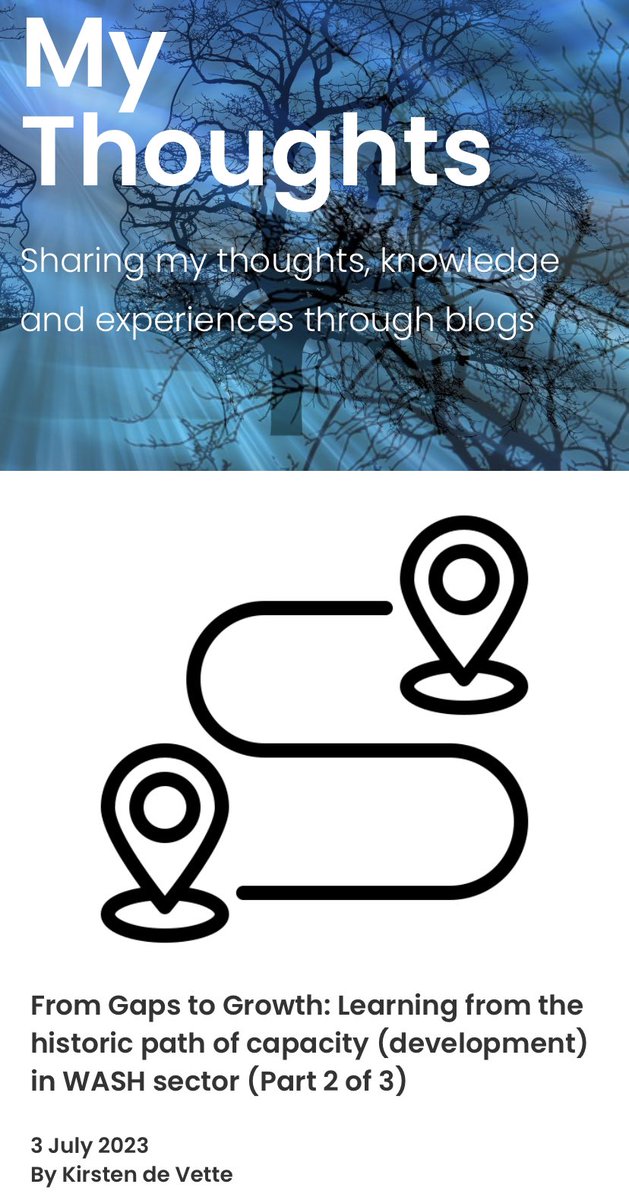 To understand how to define #capacity and #capacitydevelopment in #WASH it is essential to understand its history. Read my blog impactfulfacilitation.org/learning_from_…