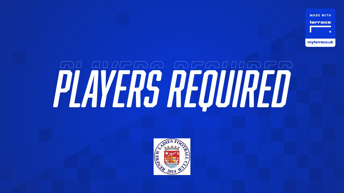 We are still on the lookout for a few more players to join the squad.

Fancy a new challenge or want to test yourself in the SWF Championship? Get in touch ✅🔵⚪

#Renfrew
