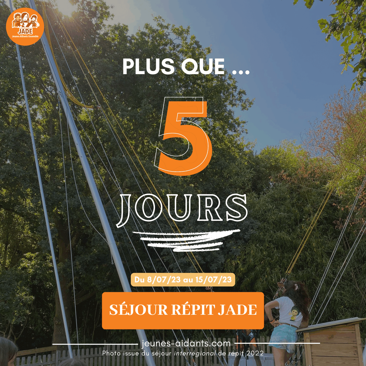 TIC TAC ⌛️

Plus que cinq jours avant le début de notre séjour interrégional de répit ! ⛱️
